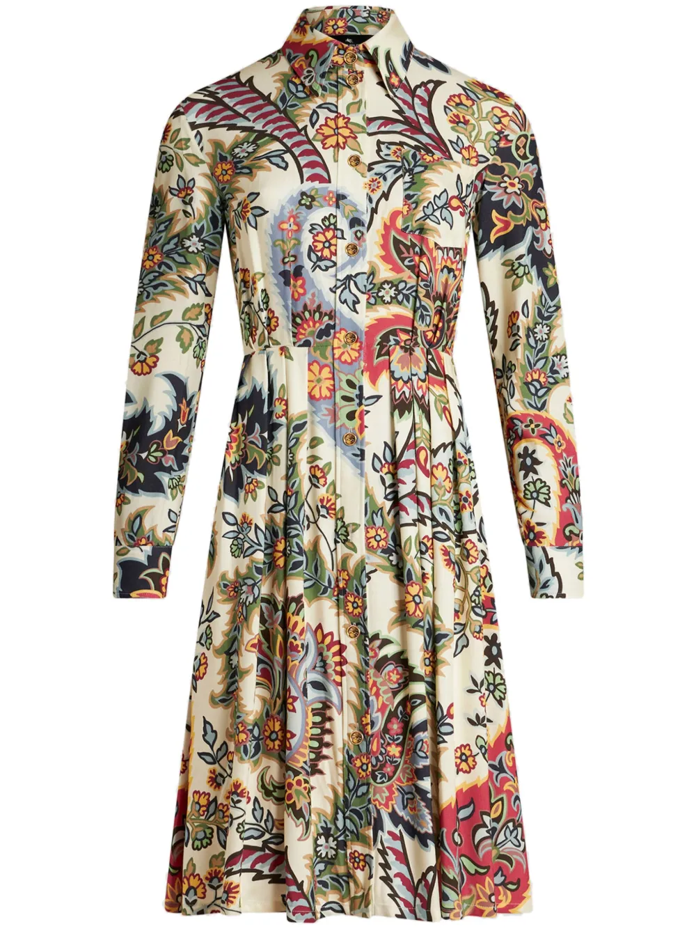 ETRO paisley print shirt dress - Toni neutri