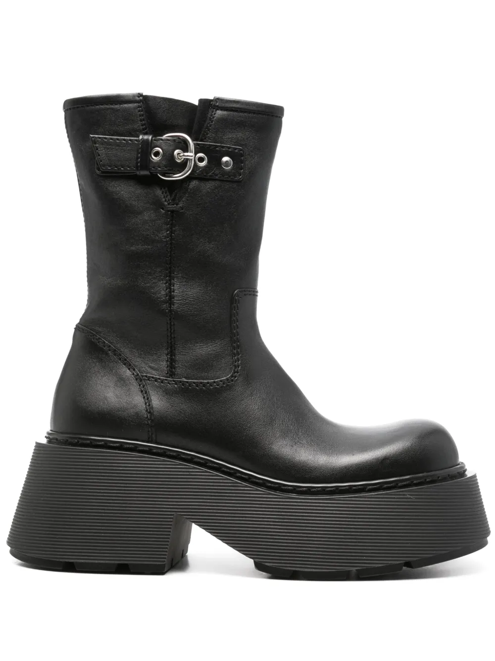Vic Matie leather platform ankle boots - Nero