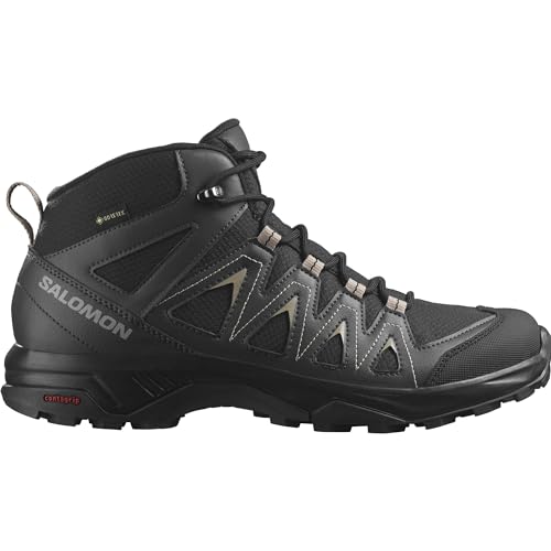 Salomon X Braze Mid Gore-Tex, Scarpe Da Arrampicata Alta Uomo, Nero (Black Phantom Vintage Khaki), 43 1/3 Eu