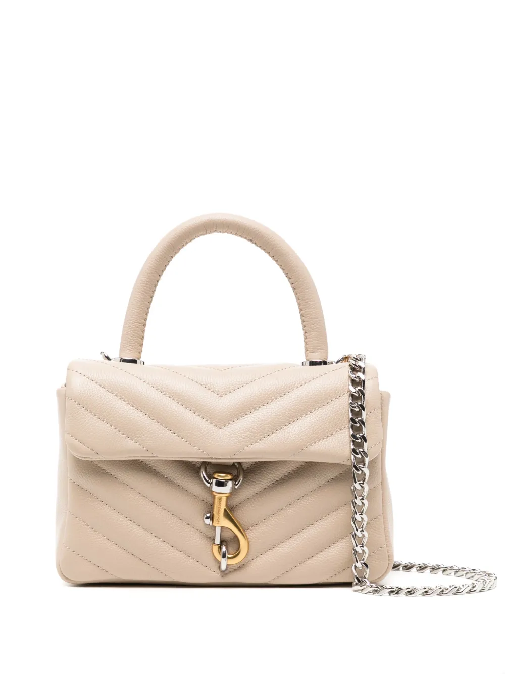 Rebecca Minkoff Edie quilted leather satchel bag - Toni neutri