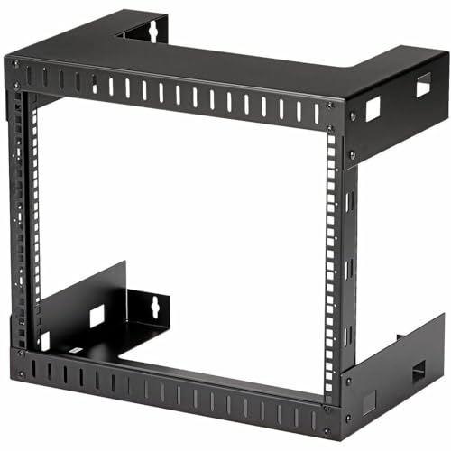 Startech.Com 8U 19" Rack Di Rete Per Montaggio A Parete A 2 Staffe, Rack Per Dati/Av/It/Apparecchiature Informatiche/Patch Panel Con Dadi E Viti A Gab
