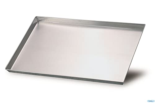Teglia Rettangolare In Lega Alluminio 3003 Con Orlo, Diametro 50X35 Cm