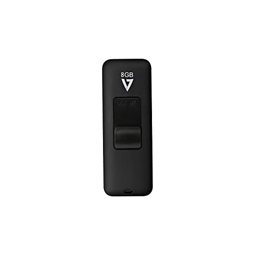 V7 Vf28Gar-3E Slider Usb 2.0 Flash Drive 8 Gb Black