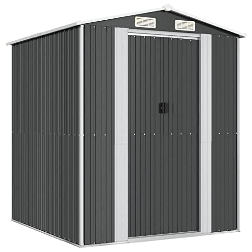 Vidaxl Capanno Da Giardino Antracite 192X191X223 Cm In Acciaio Zincato