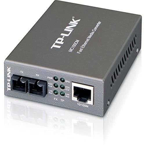 Tp-Link Mc100Cm Fast Ethernet Media Converters, Multimodale, Sc, 100Base-Fx, Colore Nero