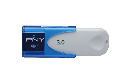 Pny Chiavetta Usb Attache 4, Memoria Usb Portatile 3.0, 64 Gb, Blu