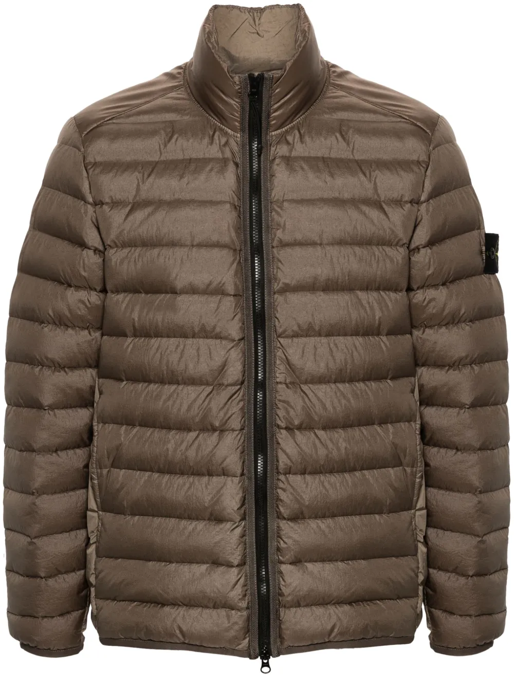 Stone Island Compass-badge puffer jacket - Marrone