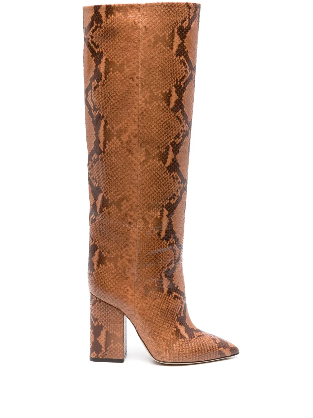 Paris Texas Anja 100mm leather boots - Marrone