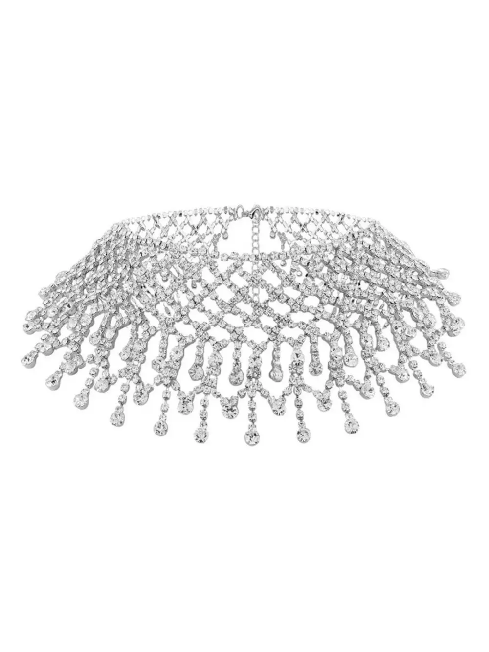 Hzmer Jewelry crystal-embellished necklace - Argento