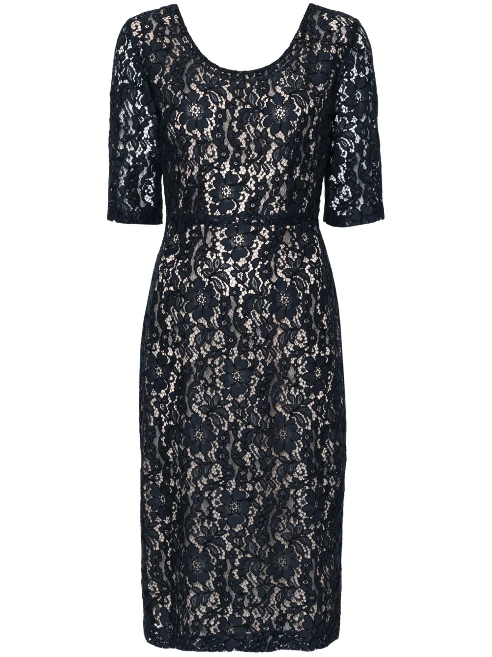Blanca Vita Alnus lace midi dress - Blu