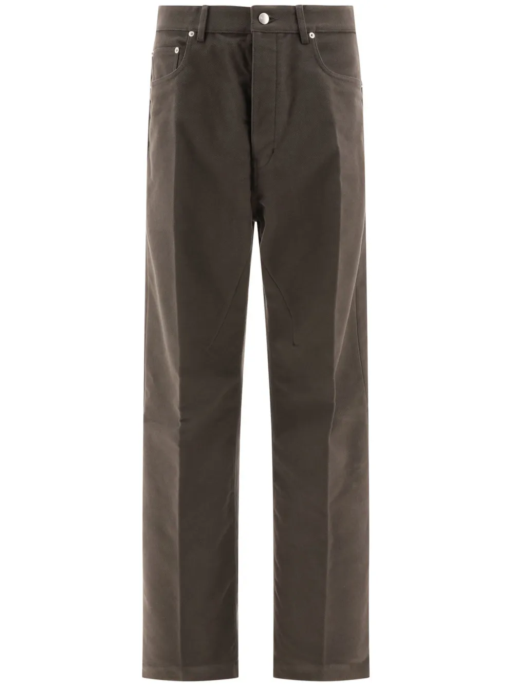Rick Owens straight-leg cotton trousers - Grigio