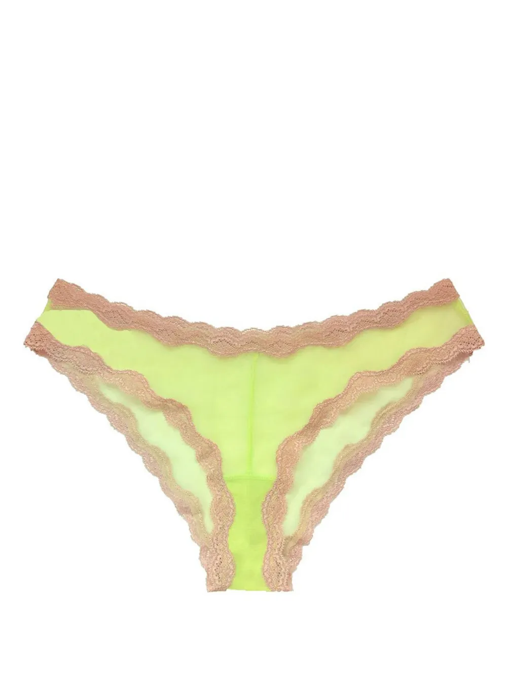 Fleur Du Mal sheer tulle bikini briefs - Giallo