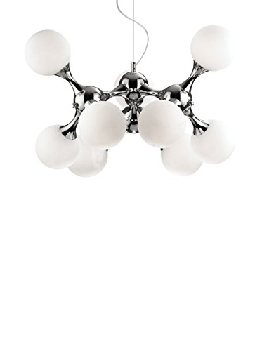 Ideal Lux Nodi Sp9 Interno E14 Cromo Illuminazione Da Soffitto, Metallo, Bianco