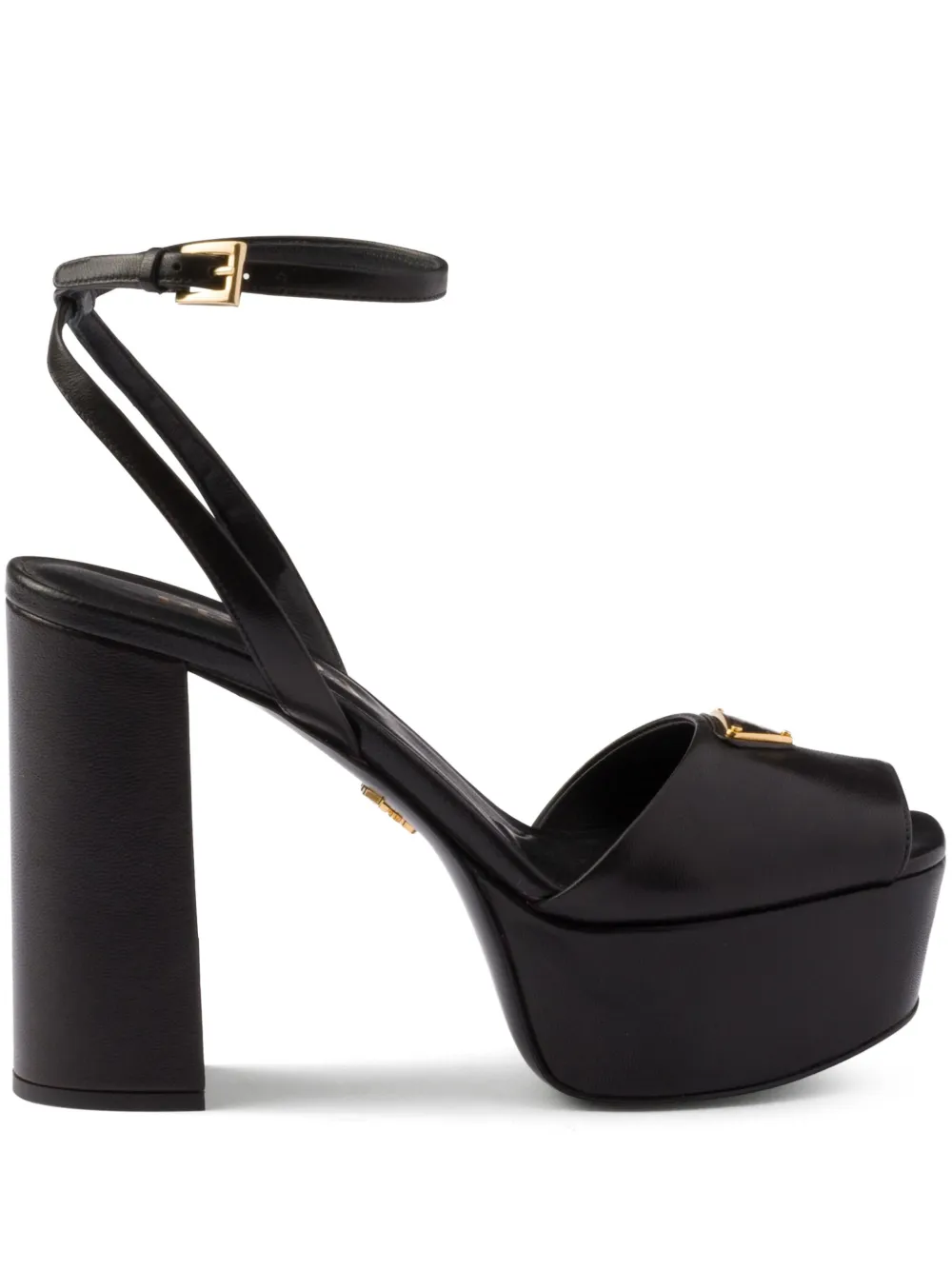 Prada 115mm leather platform sandals - Nero