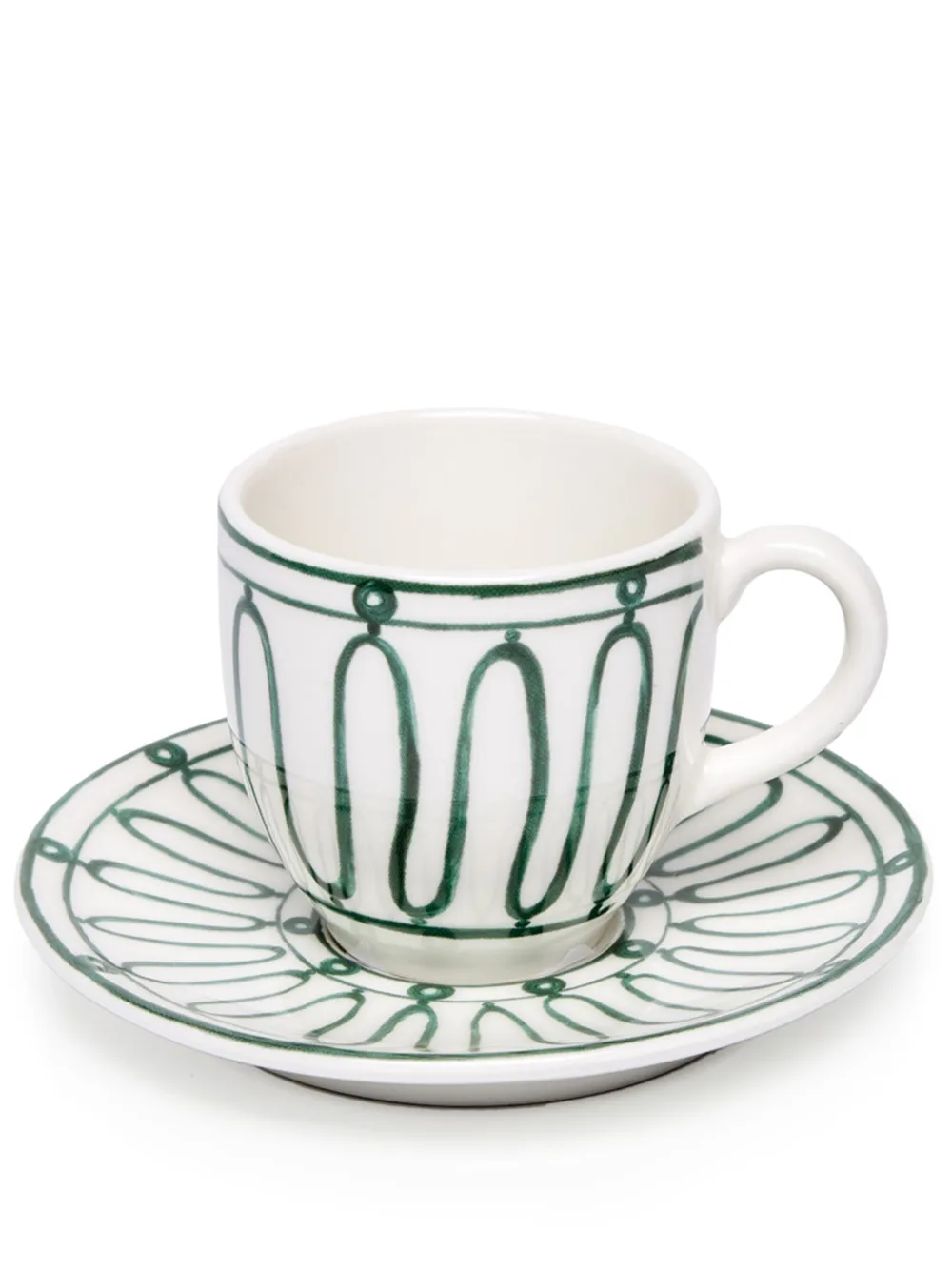 Themis Z Kyma tea cup and saucer set - Bianco