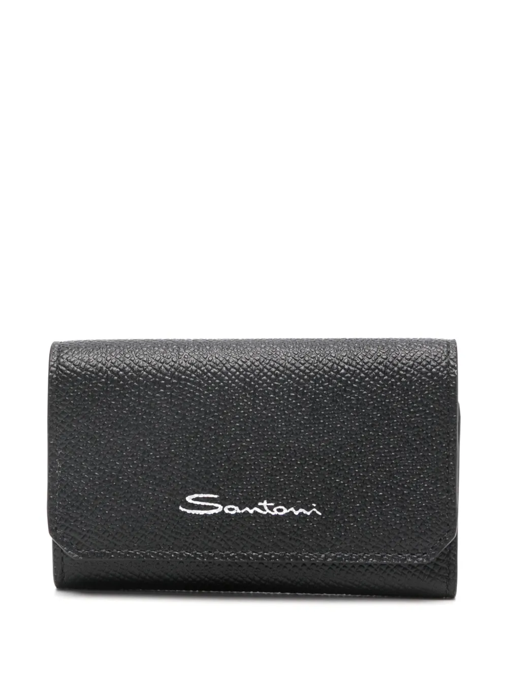Santoni logo-stamp key holder - Nero