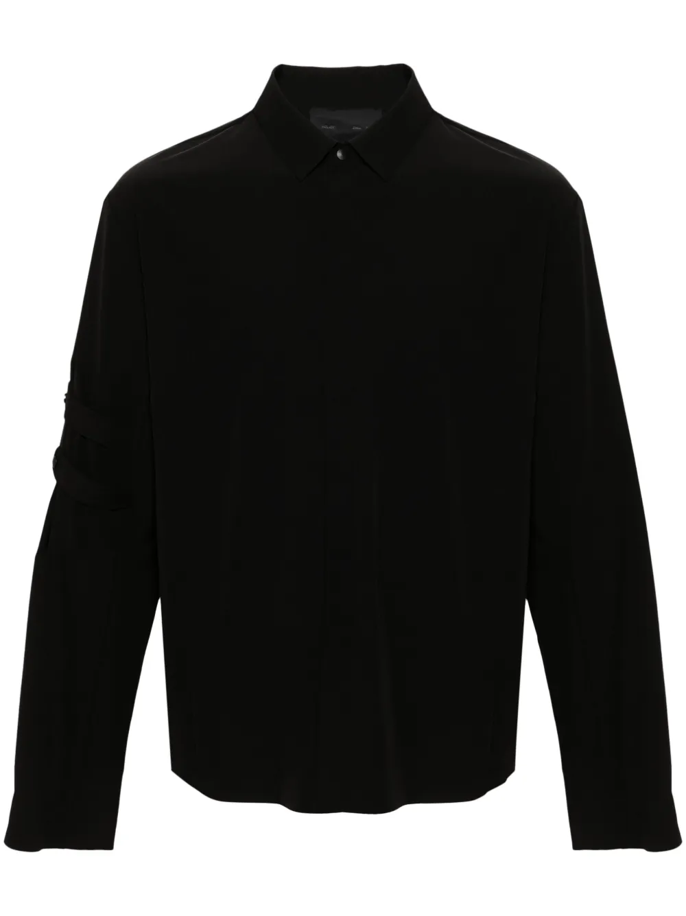 HELIOT EMIL press-stud crepe shirt - Nero