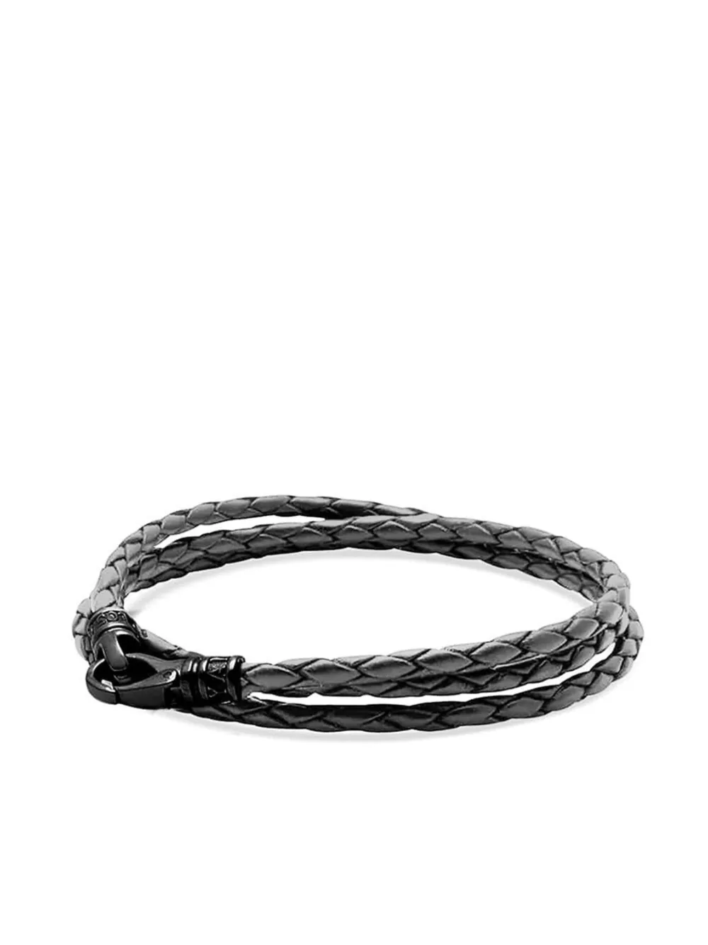 Nialaya Jewelry wrap around leather bracelet - Grigio