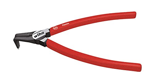 Wiha Alicates De Arandelas De Seguridad Classic Con Magictips® Para Anillos Exteriores (Ejes), Con Forma Acodada A 31, 240 Mm (34706)