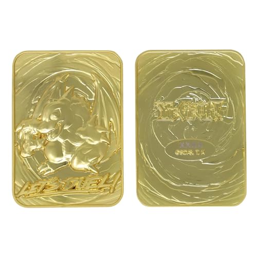 Yu-Gi-Oh! Fanattik Ygo29G Metal Gold Card Collectible Replica Baby Dragon, Colore Black, 198047