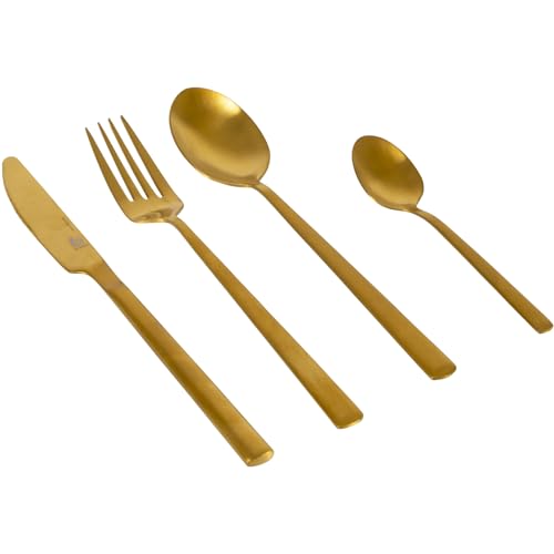 Bo-Camp - Set Di 16 Posate Stile Industriale Bo-Camp Colori - Oro