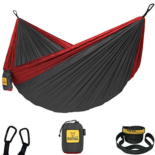 Wise Owl Outfitters Amaca Da Campeggio - Amache Singole O Doppie Per Interni Ed Esterni Con Borsa Portaoggetti - Zaino E Accessori Da Viaggio