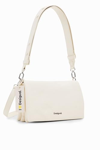Desigual Aquiles Dortmund Flap, Accessories Pu Across Body Bag Donna, Bianco