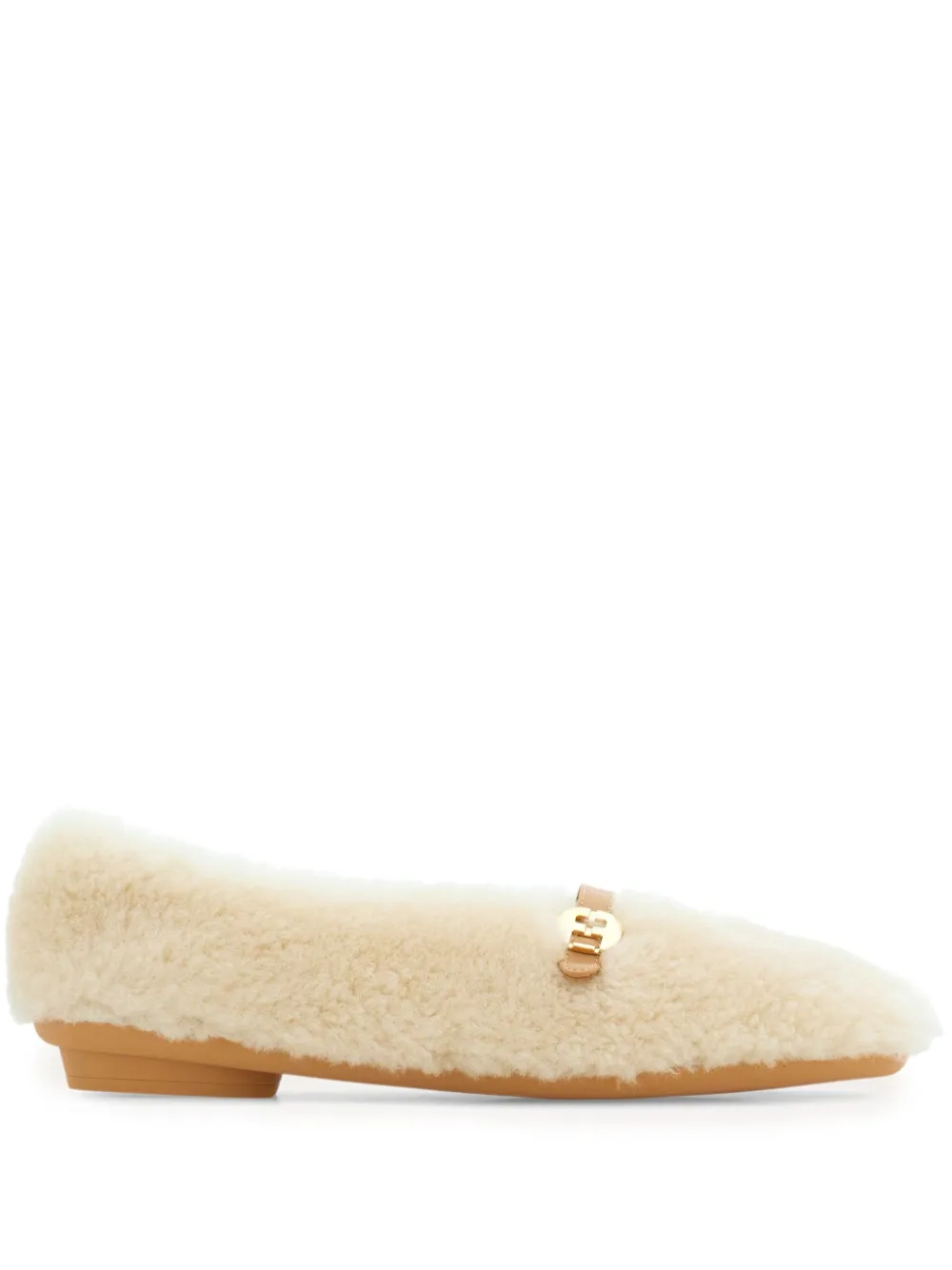 Ferragamo Fluffy ballerina shoes - Bianco