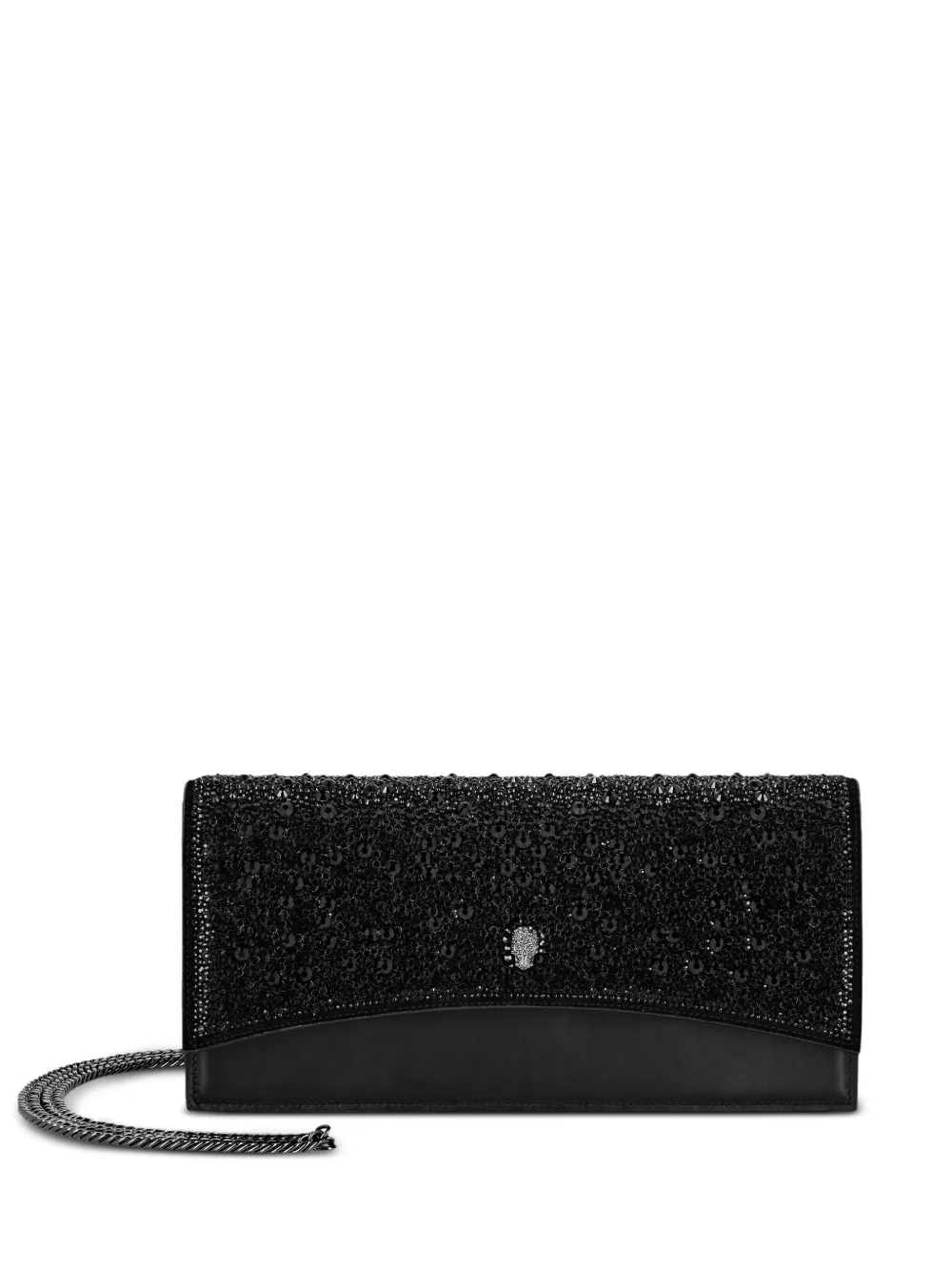 Philipp Plein crystal-embellished skull crossbody bag - Nero