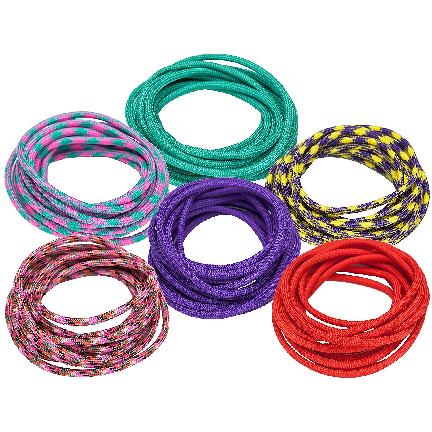 Set de cordons paracorde "set 2", 6x 2,6 m