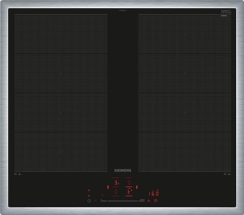 Siemens Ex645Hxc1E Iq700, Smart Piano Cottura A Induzione, 60 Cm, Nero, Con Telaio, Varioinduzione, Touchslider, Sensore Di Frittura Pro – Arrosto Sen