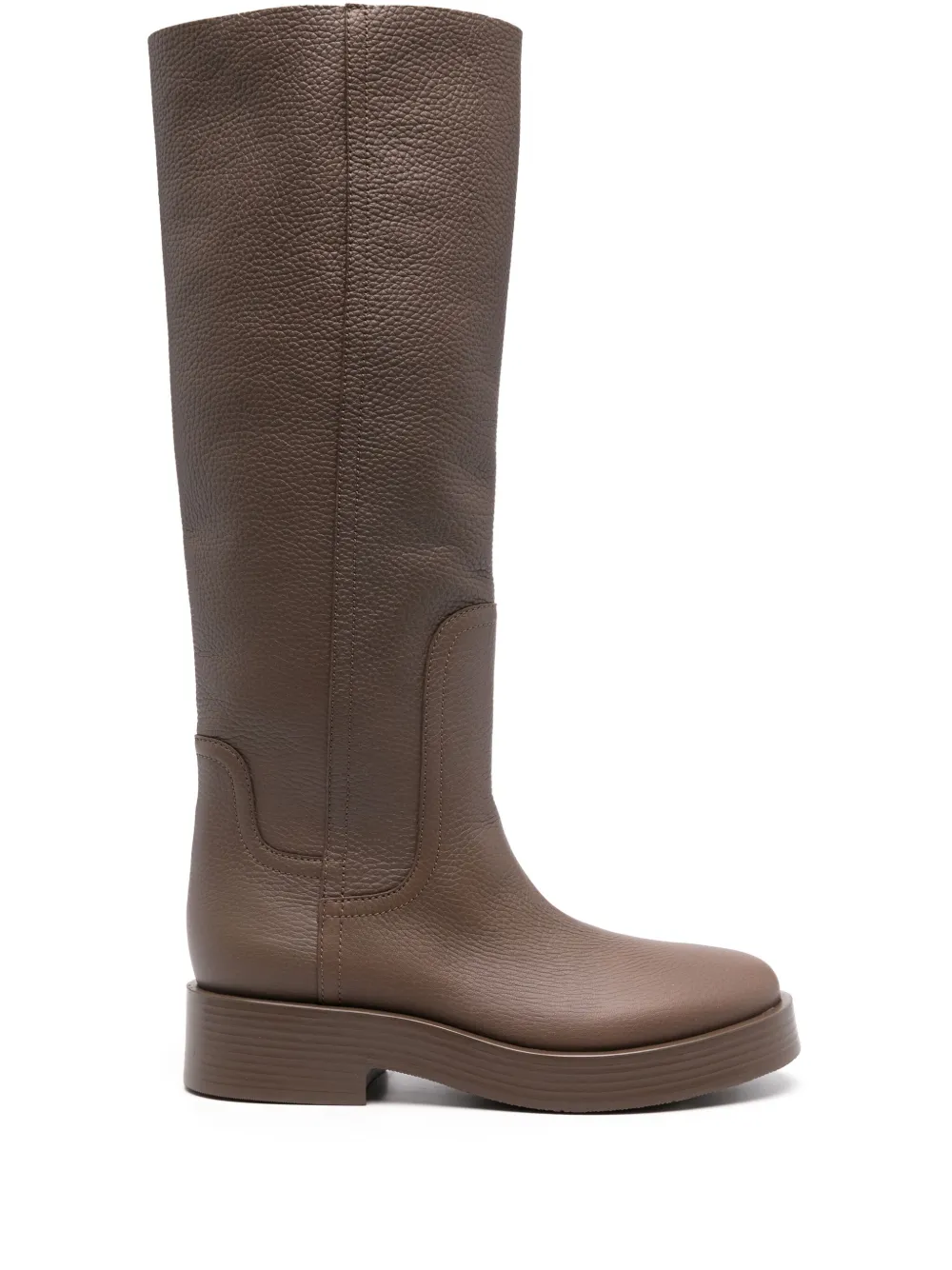 Casadei knee-high leather boots - Marrone