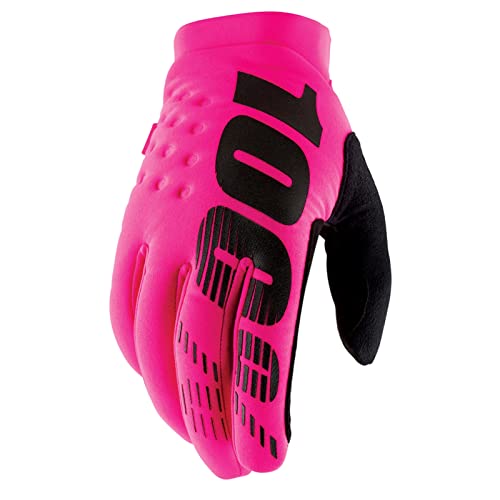 100% Brisker Guanti Rosa Neon - L