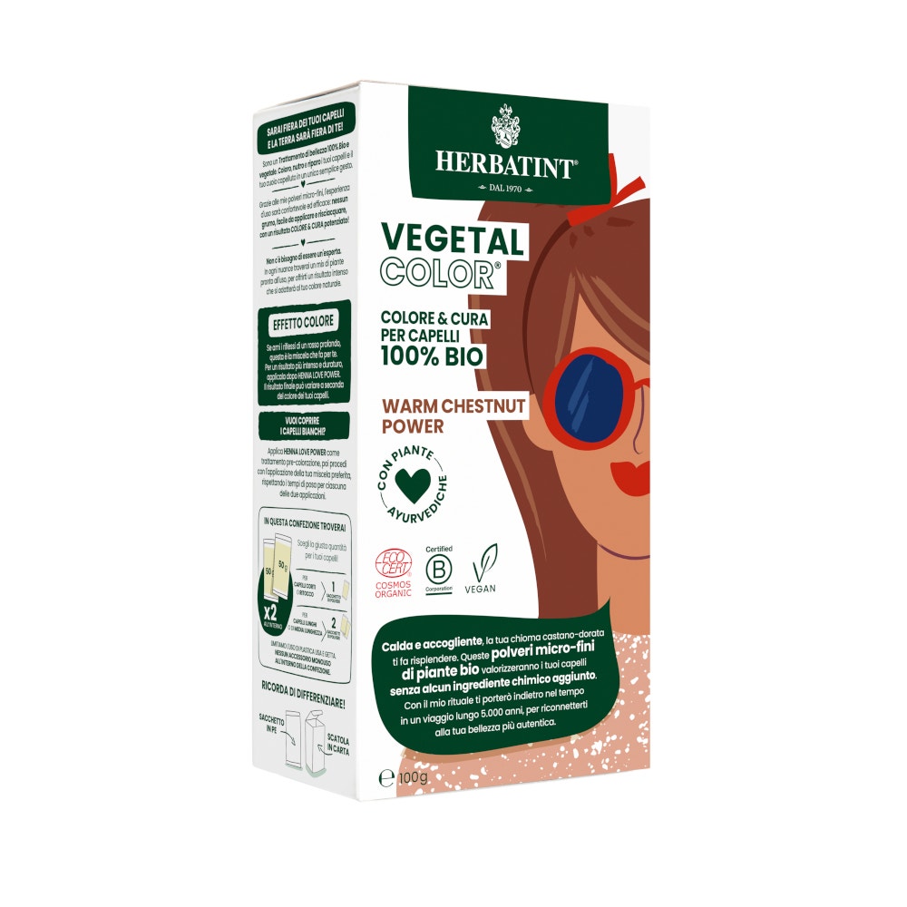 Herbatint Vegetal Color Warm Chestnu Power Castano Caldo 100g