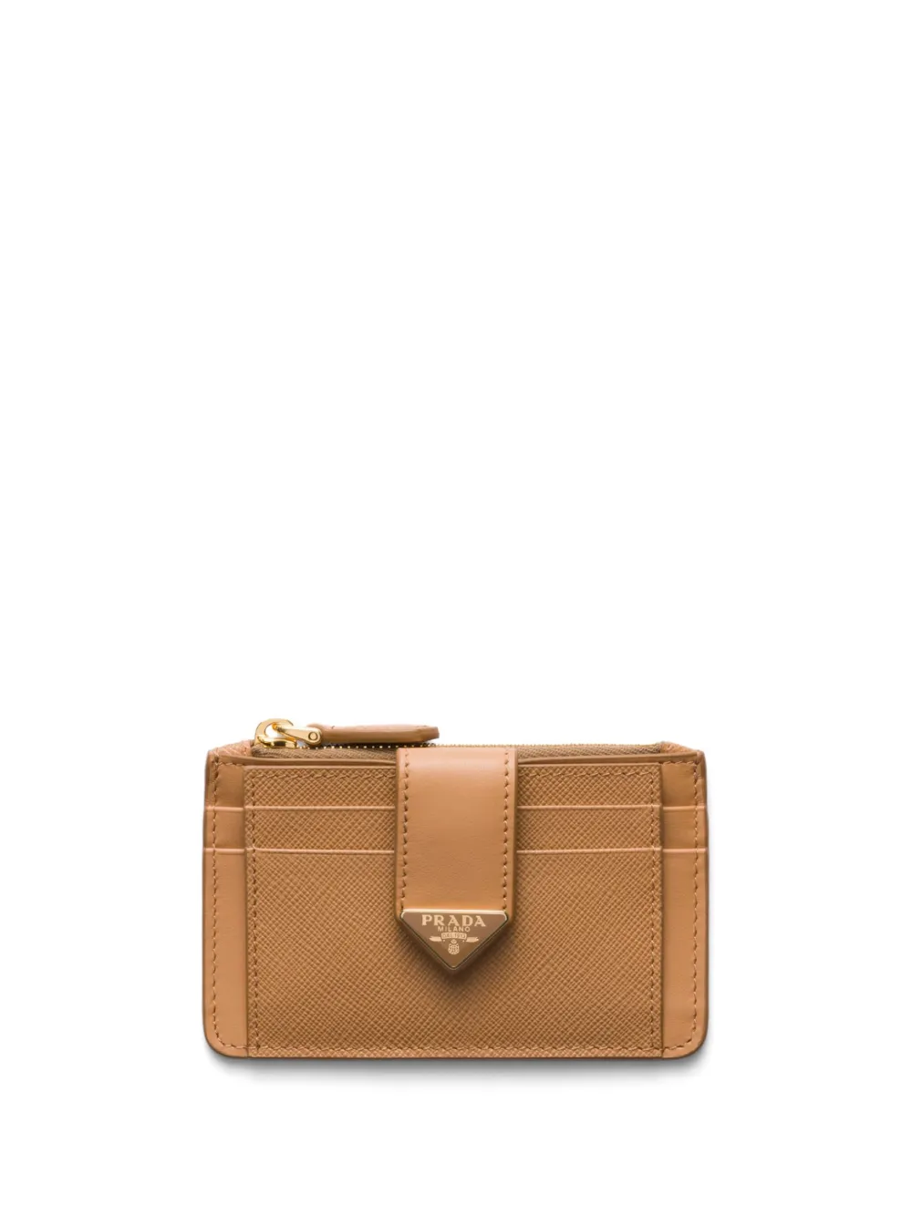 Prada Saffiano card holder - Marrone