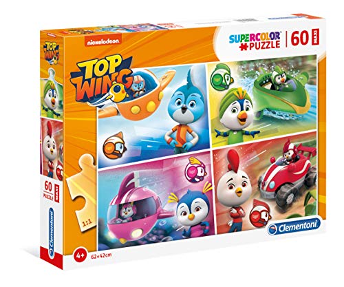 Clementoni - 26453 - Supercolor Puzzle - Top Wing - 60 Maxi Pezzi - Made In Italy - Puzzle Bambini 4 Anni +
