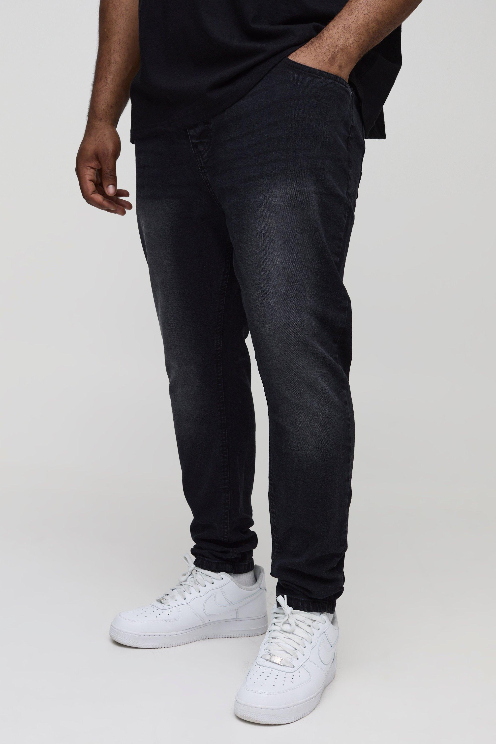 Jeans Plus Size Super Skinny Fit in Stretch, Nero