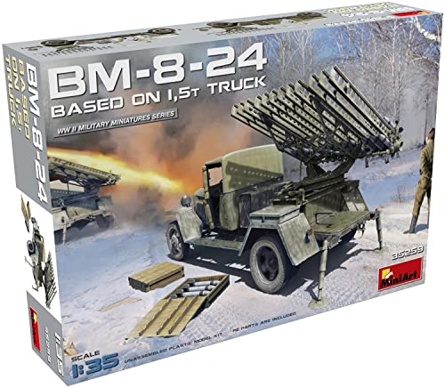 Miniart-Bm-8-24 Based On 1,5T Truck Kit Di Montaggio Per Modellino, Colore Grigio, Min35259