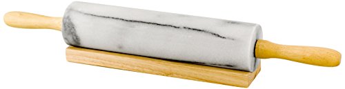Home In Rombo Bianco Home Mattarello Marmo Cm 45 Utensili Da Cucina, Legno, 45 Cm