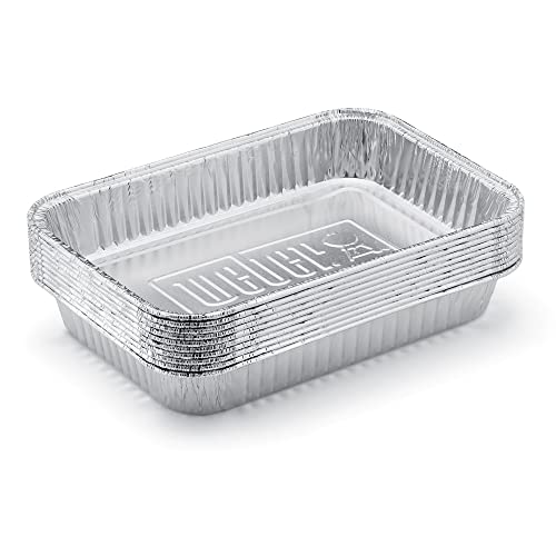 Weber 6415 Small 7-1/2-Inch-By-5-Inch Aluminum Drip Pans, Set Of 10