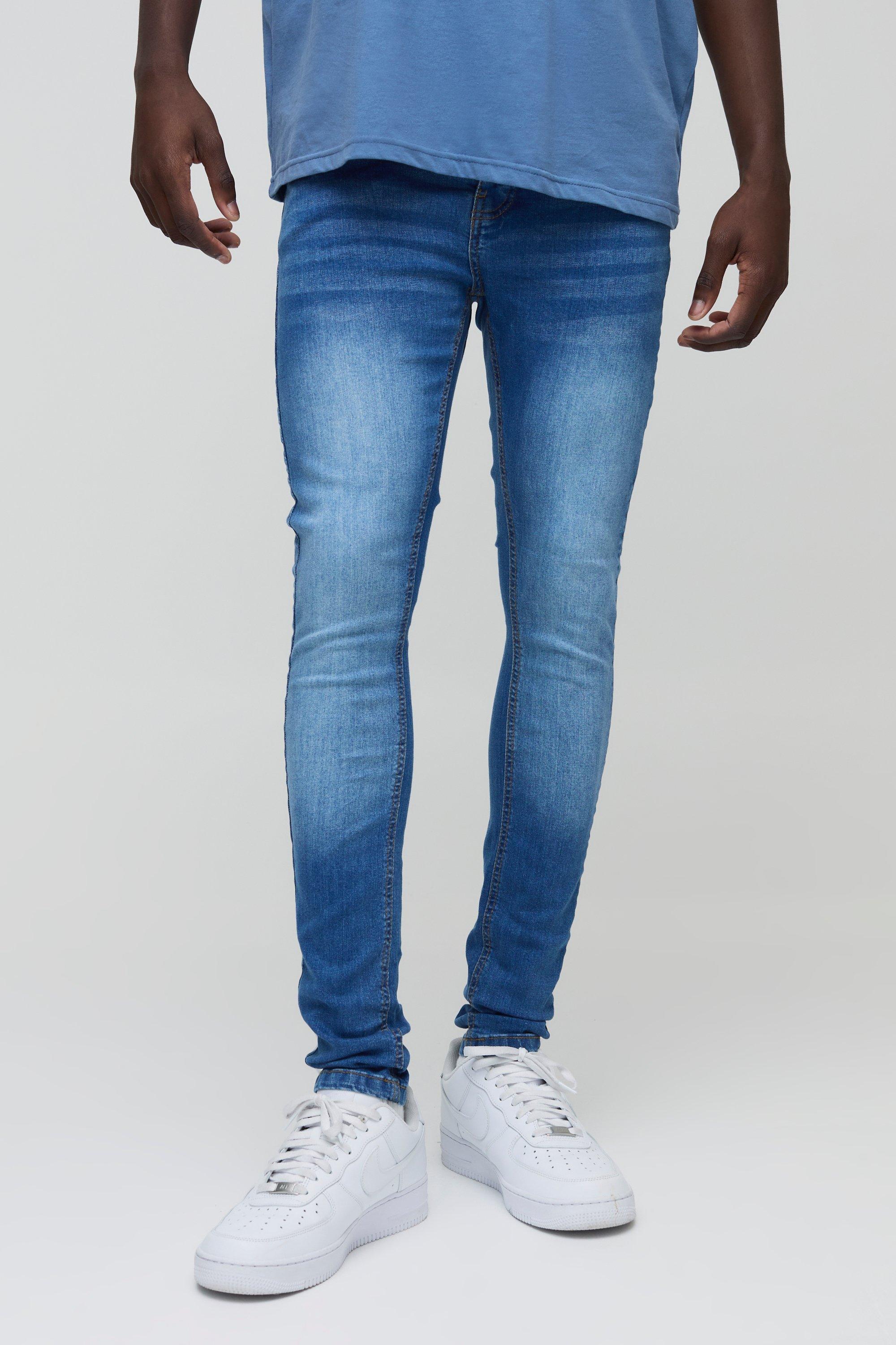 Super Skinny Stretch Jean In Light Blue, Azzurro