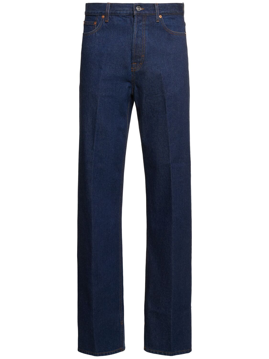 Jeans Loose Fit In Denim Di Cotone Washed
