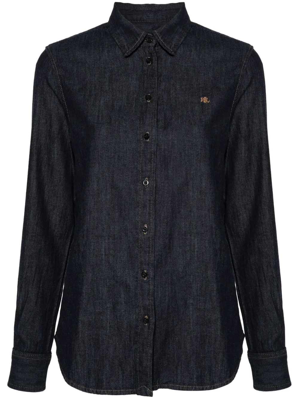 Lauren Ralph Lauren logo-embroidered shirt - Blu