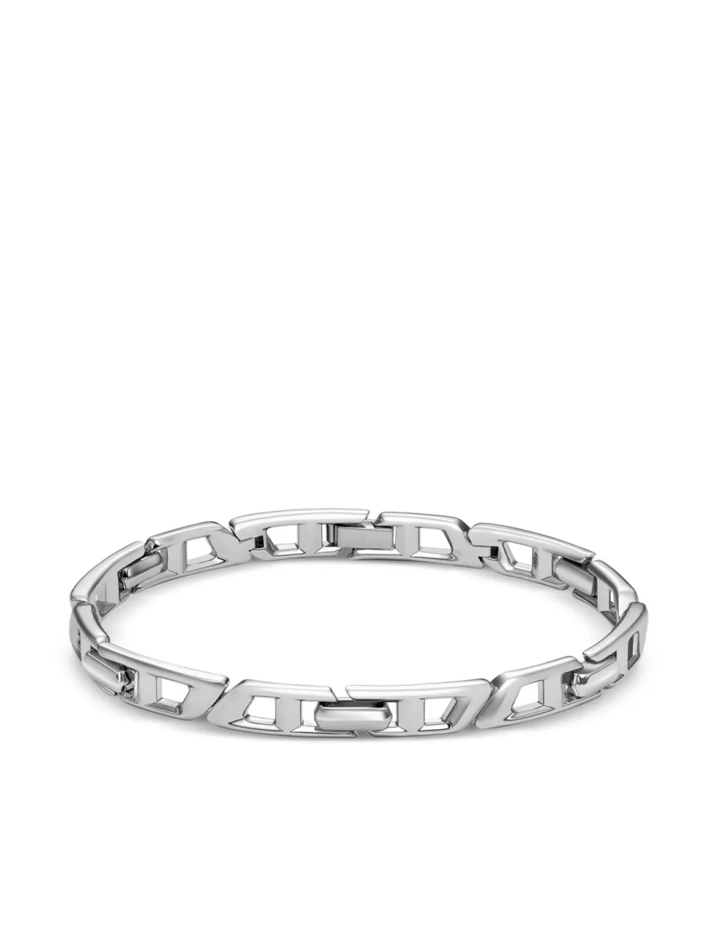 Diesel DL1350040 logo-plaque bracelet - Argento