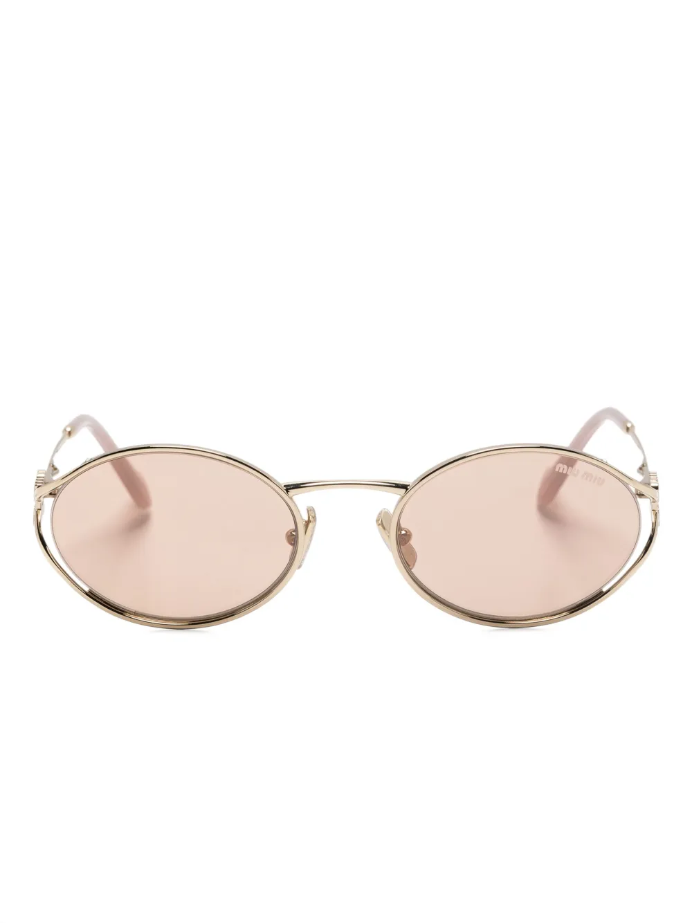 Miu Miu Eyewear Miu Miu logo sunglasses - Oro