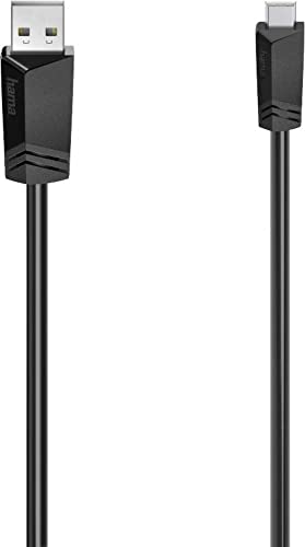 Hama Cavo Usb 2.0 A - Mini Usb B (Cavo Di Ricarica, 480 Mbit/S, 0,75 M, Usb Tipo A, Usb-A, Per Pc) Nero