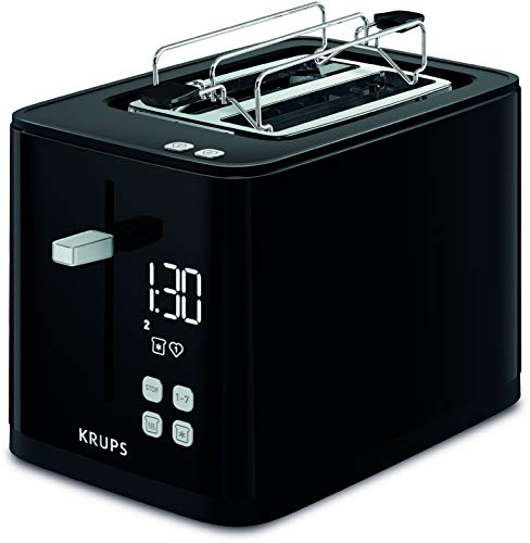 Krups Tostapane Smart'N Light Kh641810 | Tostapane A Due Fette | Display Digitale | 7 Livelli Di Doratura | Vassoio Raccogli Briciole Rimovibile | Con