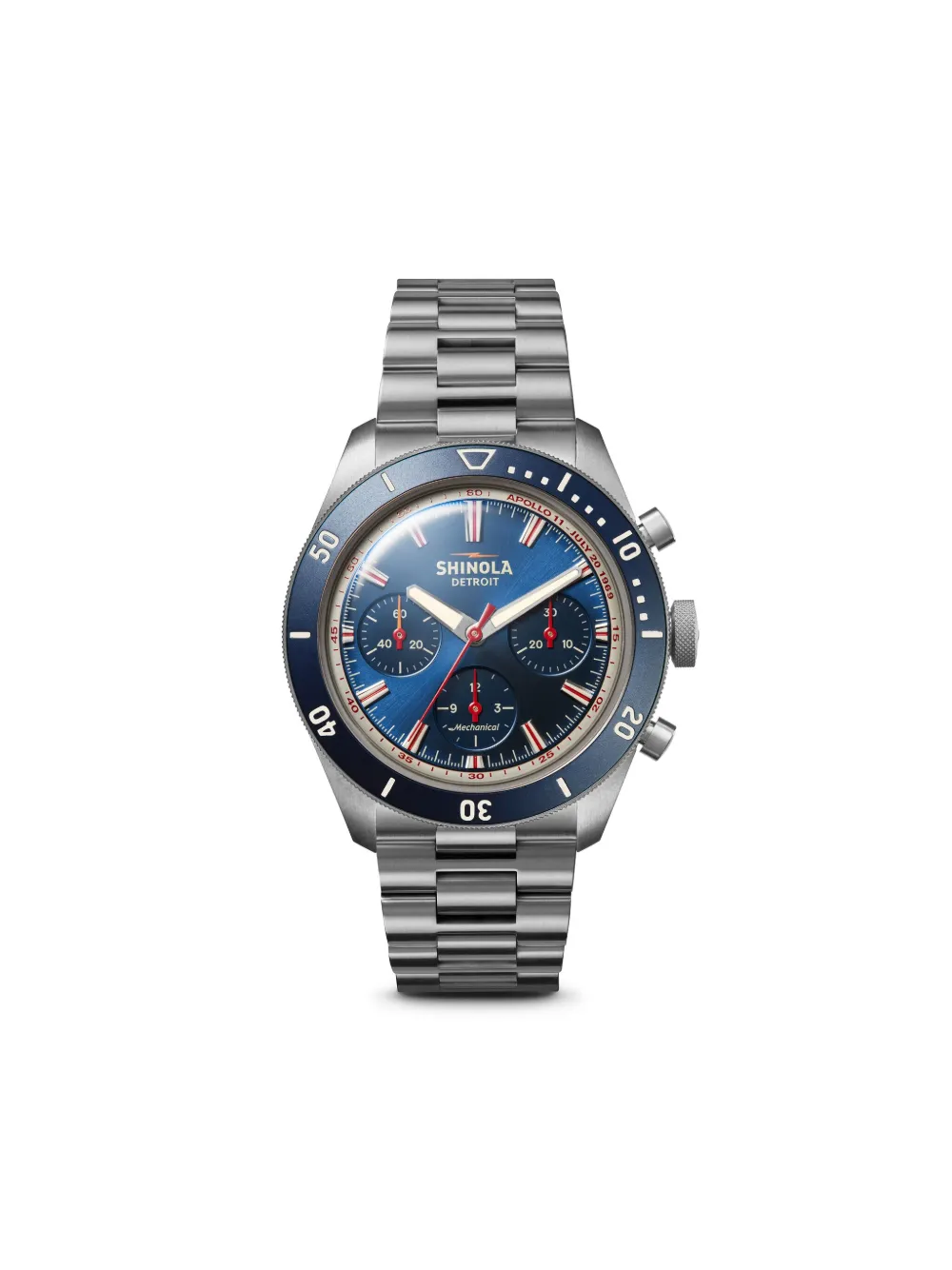 Shinola The Mooncraft Monster Chrono 43mm watch - Blu