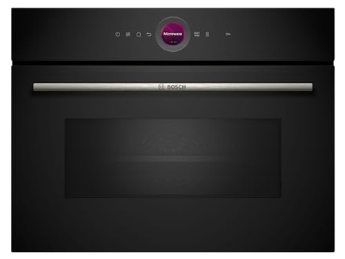 Bosch Ceg732Xb1 Serie 8 Microonde Da Incasso Nero, Autopilot, 10 Programmi Automatici, Illuminazione A Led Uniforme, Porta Pieghevole, 38 X 60 Cm, 100