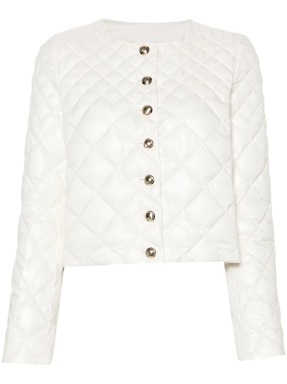 Patrizia Pepe glossy-finish padded jacket - Bianco